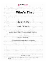 Sheet music, chords Elles Bailey - Who’s That