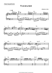 Sheet music, chords Zdravko Colic - Ti si mi u krvi