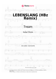 Sheet music, chords Tream, HBz - LEBENSLANG (HBz Remix)