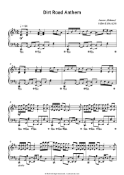 Sheet music, chords Jason Aldean - Dirt Road Anthem