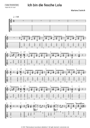 Sheet music, chords Marlene Dietrich - Ich bin die fesche Lola (from 'The Blue Angel')