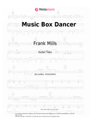 Sheet music, chords Frank Mills - Music Box Dancer