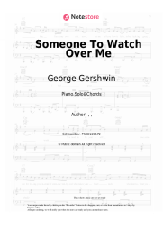 Sheet music, chords George Gershwin - Someone To Watch Over Me (from the musical 'Oh, Kay!')