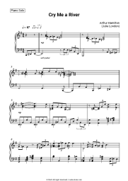 Sheet music, chords Julie London - Cry Me a River