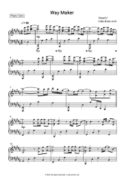 Sheet music, chords Sinach - Way Maker