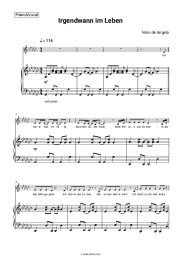 Sheet music, chords Nino de Angelo - Irgendwann im Leben