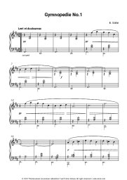 Sheet music, chords Erik Satie - Gymnopedie No.1 Lent et douloureux (D major)