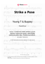 Sheet music, chords Young T & Bugsey, Aitch - Strike a Pose