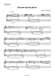 Sheet music, chords Cesare Cremonini - Ora che non ho più te