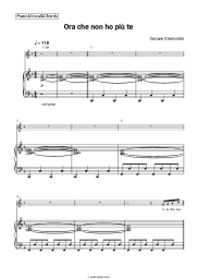 Sheet music, chords Cesare Cremonini - Ora che non ho più te