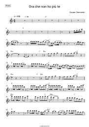 Sheet music, chords Cesare Cremonini - Ora che non ho più te