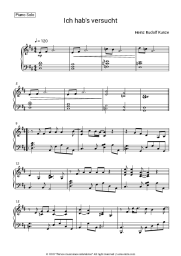 Sheet music, chords Heinz Rudolf Kunze - Ich habs versucht