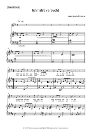 Sheet music, chords Heinz Rudolf Kunze - Ich habs versucht