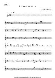 Sheet music, chords Heinz Rudolf Kunze - Ich habs versucht