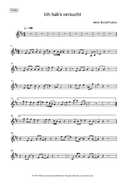 Sheet music, chords Heinz Rudolf Kunze - Ich habs versucht