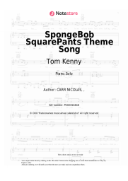 Sheet music, chords Tom Kenny - SpongeBob SquarePants Theme Song