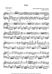 Sheet music, chords Clean Bandit, Demi Lovato - Solo