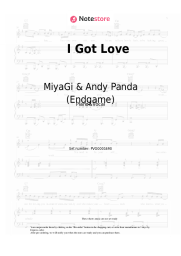 Sheet music, chords MiyaGi & Andy Panda (Endgame), Rem Digga - I Got Love