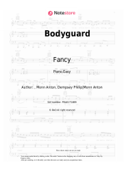 Sheet music, chords Fancy - Bodyguard