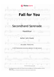 Sheet music, chords Secondhand Serenade - Fall for You
