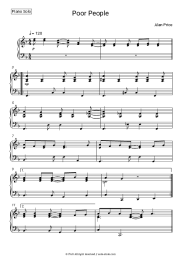 Sheet music, chords Alan Price - Poor People