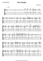 Sheet music, chords Alan Price - Poor People