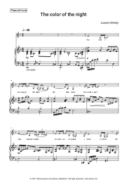 Sheet music, chords Louren Christy - The color of the night