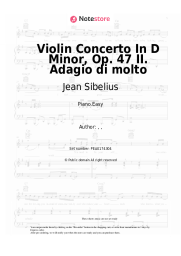 Sheet music, chords Jean Sibelius - Violin Concerto In D Minor, Op. 47 II. Adagio di molto