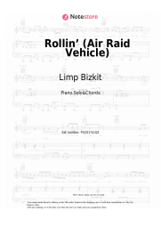 Sheet music, chords Limp Bizkit - Rollin’ (Air Raid Vehicle)