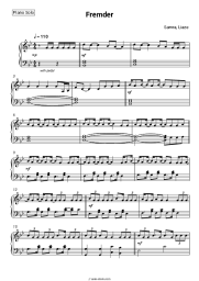 Sheet music, chords Samra, Liaze - Fremder