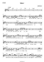 Sheet music, chords JEREMIAS - Meer
