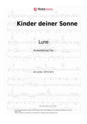 Sheet music, chords Lune - Kinder deiner Sonne