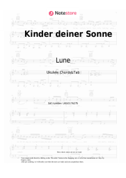 Sheet music, chords Lune - Kinder deiner Sonne