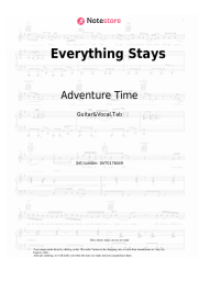 Sheet music, chords Adventure Time, Olivia Olson - Everything Stays
