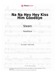 Sheet music, chords Steam - Na Na Hey Hey Kiss Him Goodbye