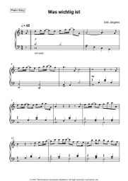 Sheet music, chords Udo Jürgens - Was wichtig ist