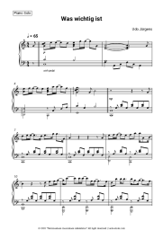 Sheet music, chords Udo Jürgens - Was wichtig ist