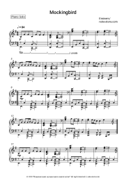 Sheet music, chords Eminem - Mockingbird