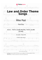 Sheet music, chords Mike Post - Law and Order Theme Songs
