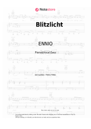 Sheet music, chords ENNIO - Blitzlicht