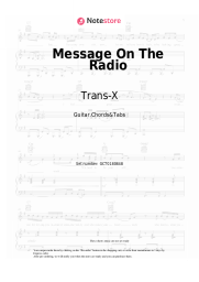 Sheet music, chords Trans-X - Message On The Radio