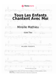 Sheet music, chords Mireille Mathieu - Tous Les Enfants Chantent Avec Moi