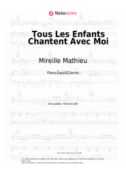 Sheet music, chords Mireille Mathieu - Tous Les Enfants Chantent Avec Moi