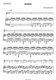 Sheet music, chords Breaking Benjamin - Awaken