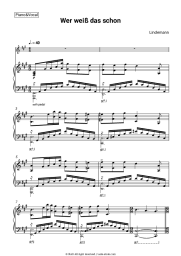 Sheet music, chords Lindemann - Wer weiß das schon