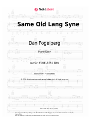 Sheet music, chords Dan Fogelberg - Same Old Lang Syne