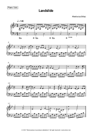 Sheet music, chords Fleetwood Mac - Landslide