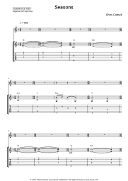 Sheet music, chords Chris Cornell - Seasons