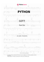 Sheet music, chords GOT7 - PYTHON