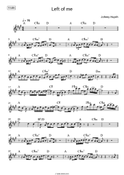 Sheet music, chords Johnny Huynh - Left of me